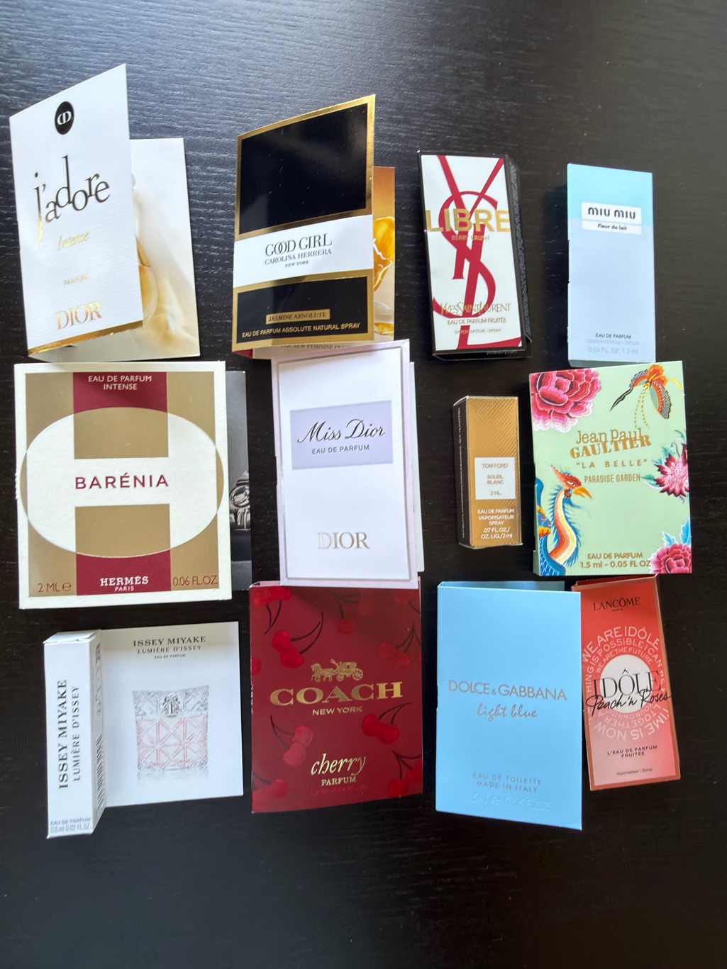 Set Women Perfume X12 Coach Tom Ford Libre Ysl Miss Dior Herrera Jadore Barenia